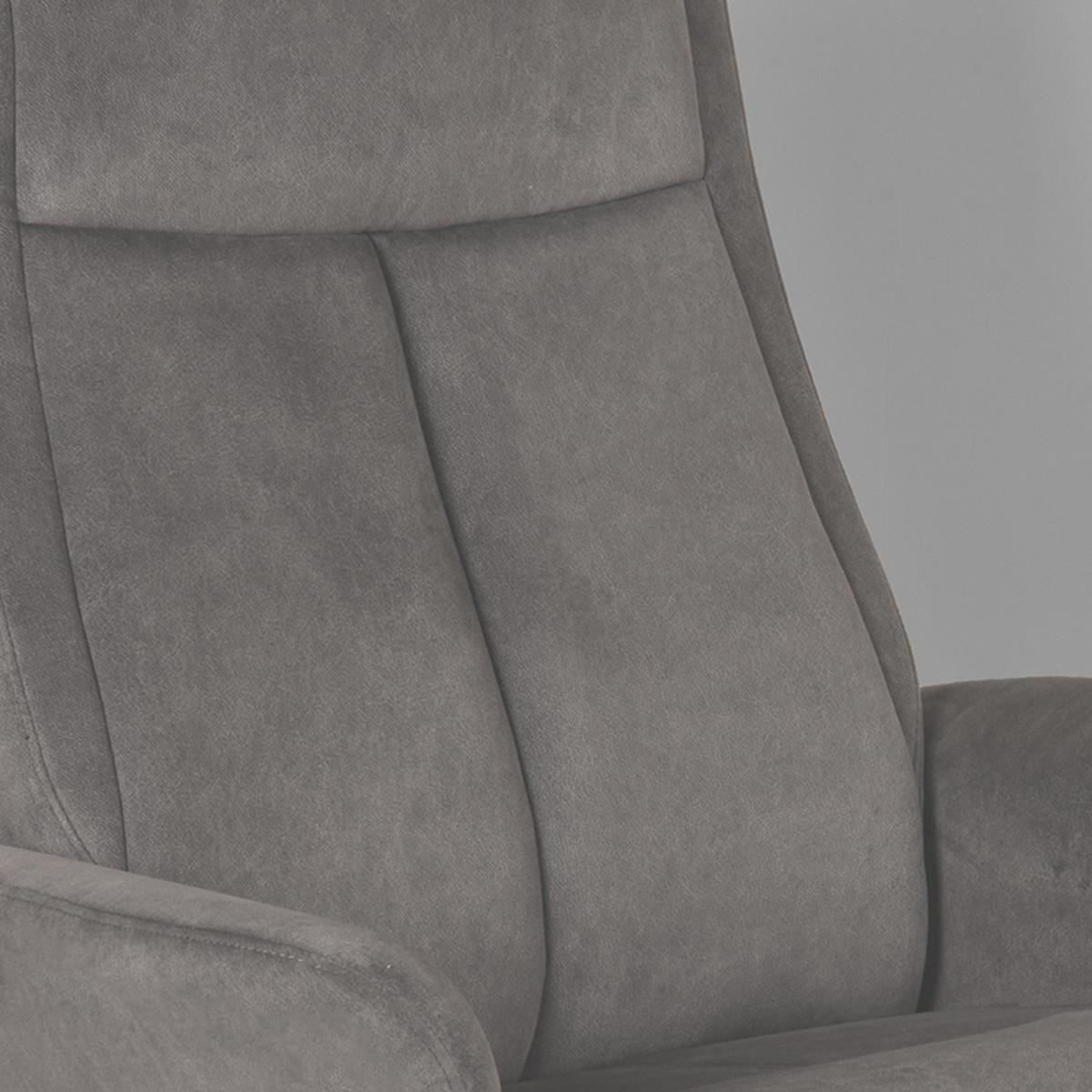 LABEL51 Fauteuil Bergen - Antraciet - Cosmo - Incl. Hocker