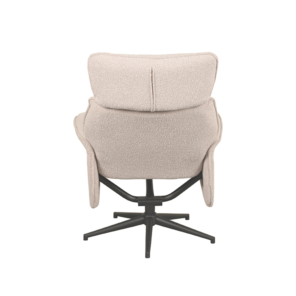 LABEL51 Fauteuil Verdal - Naturel - Boucle - Incl. Hocker