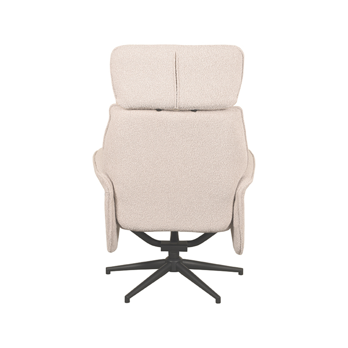 LABEL51 Fauteuil Verdal - Naturel - Boucle - Incl. Hocker
