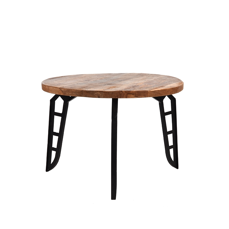 LABEL51 Salontafel Flintstone - Rough - Mangohout - 60 cm - Rond
