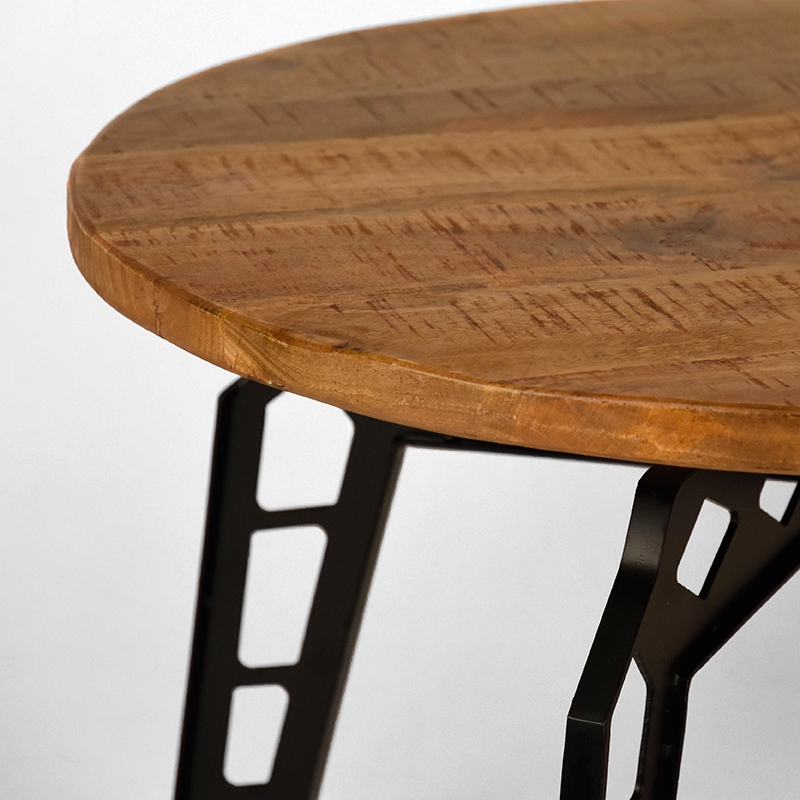 LABEL51 Salontafel Pebble - Rough - Mangohout - 80 cm - Rond