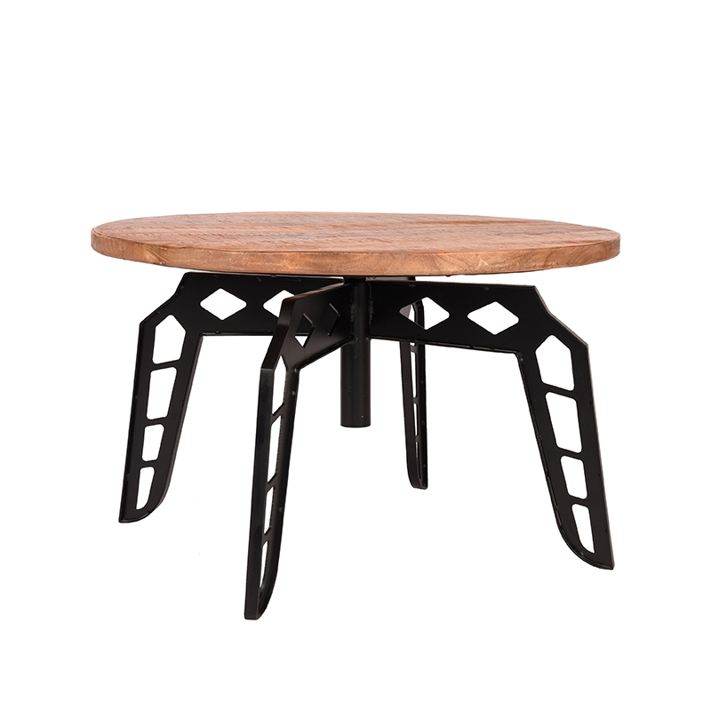 LABEL51 Salontafel Pebble - Rough - Mangohout - 80 cm - Rond