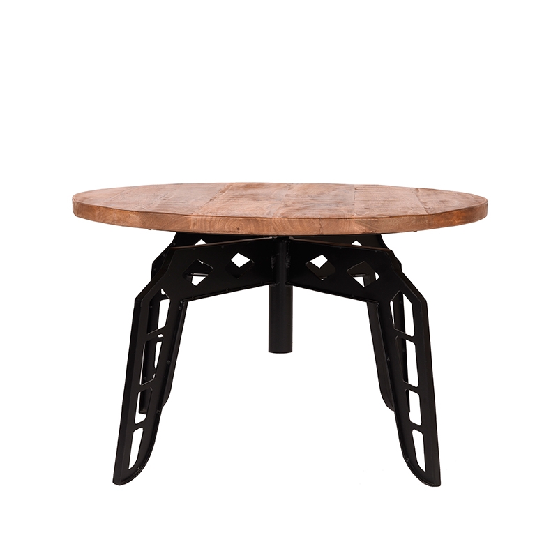 LABEL51 Salontafel Pebble - Rough - Mangohout - 80 cm - Rond