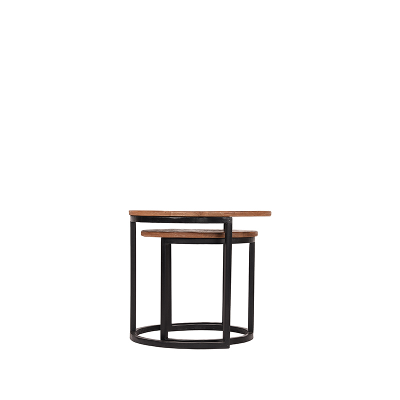 LABEL51 Salontafel Set Duo - Rough - Mangohout - 50 cm