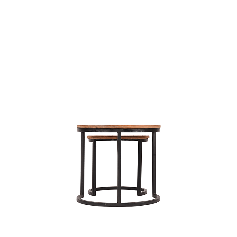 LABEL51 Salontafel Set Duo - Rough - Mangohout - 50 cm