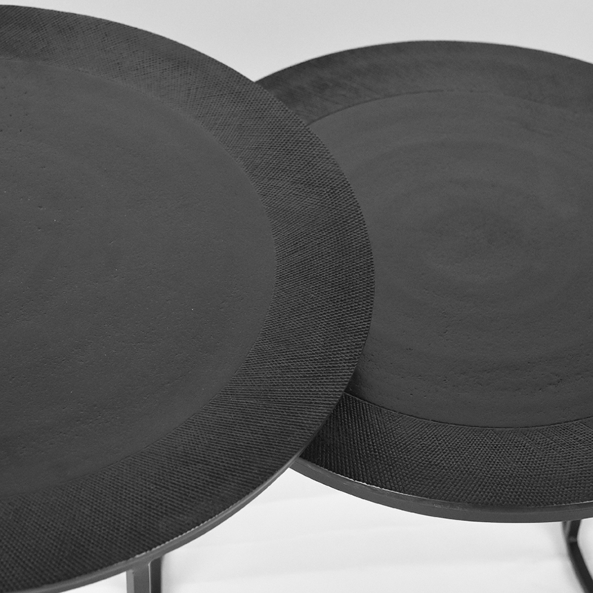 LABEL51 Salontafel Set Tres - Zwart - Metaal - 55 cm