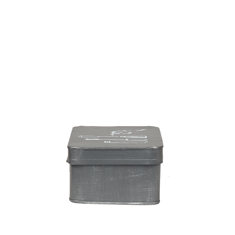 LABEL51 Make-Up opbergkist - Antiek grijs - Metaal - One Size
