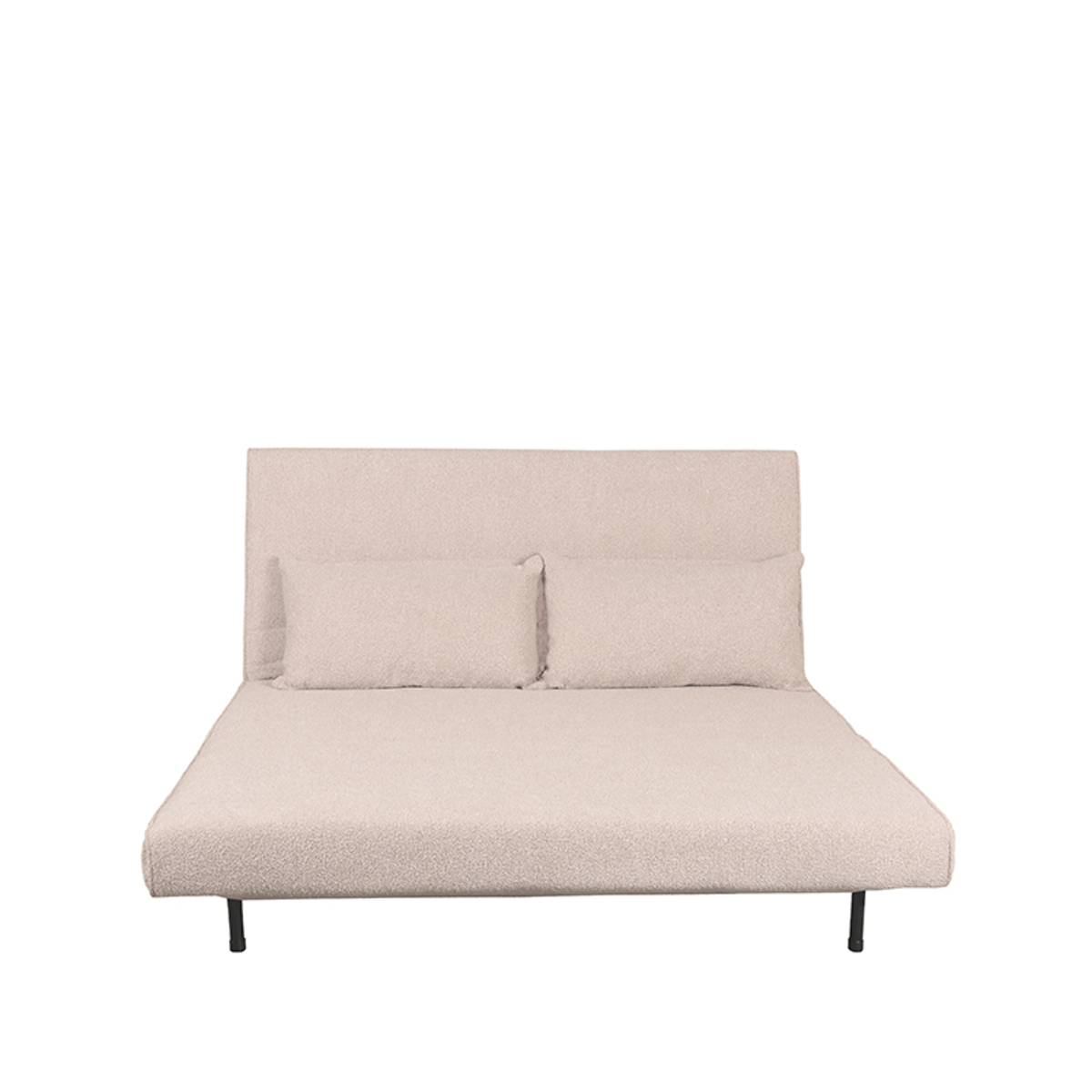 LABEL51 Slaapbank Double - Naturel - Boucle - Double | Zwarte Poot