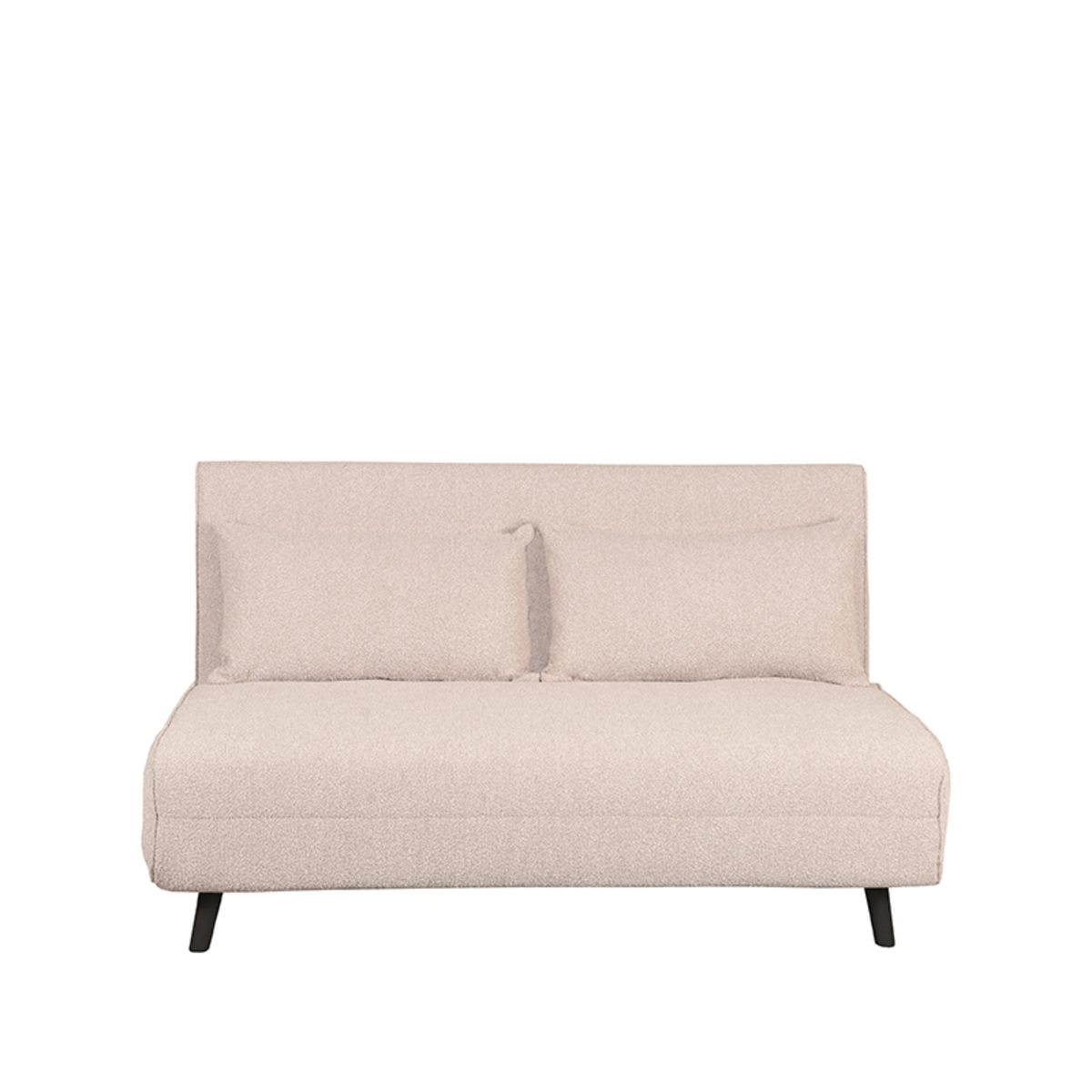 LABEL51 Slaapbank Double - Naturel - Boucle - Double | Zwarte Poot
