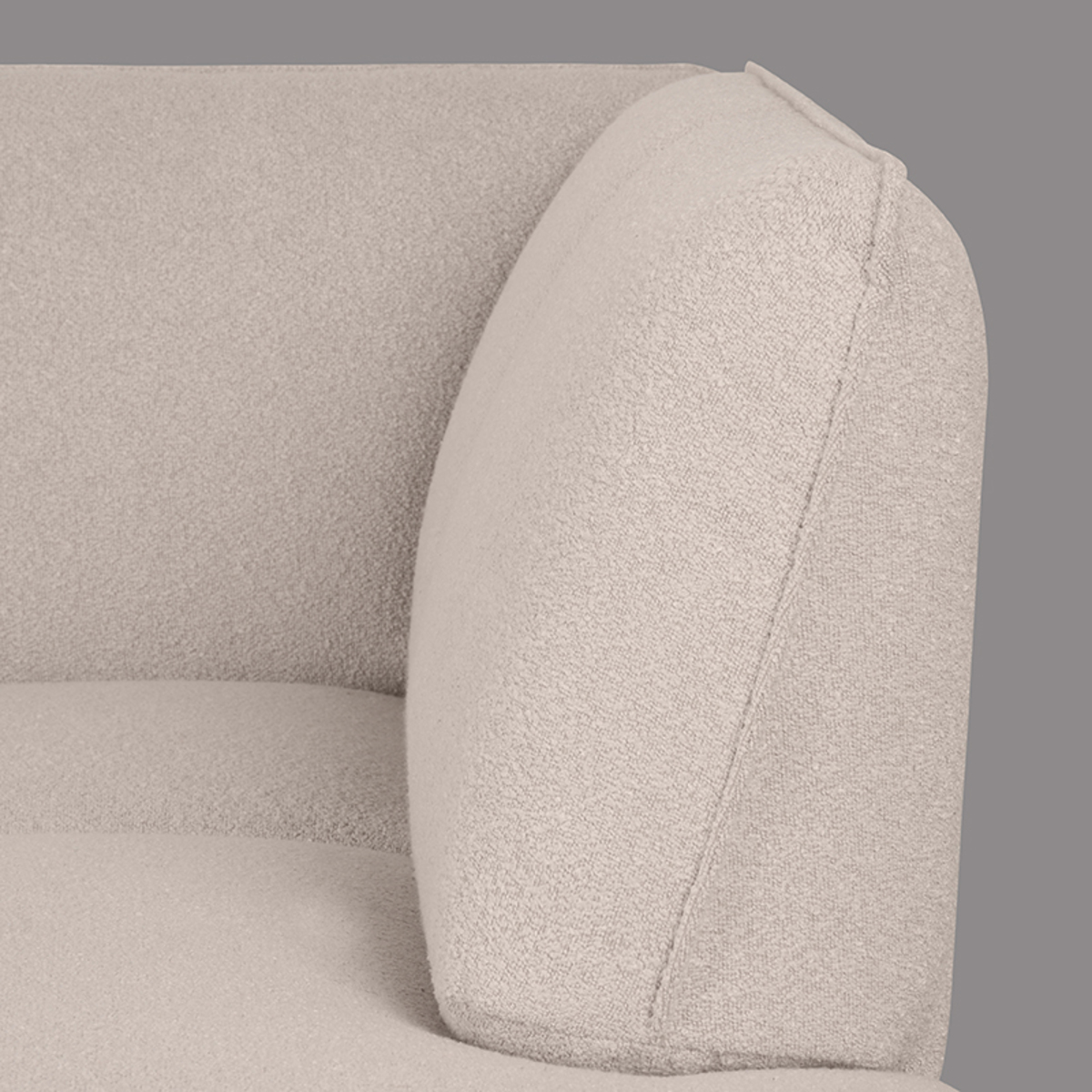 LABEL51 Hoekbank Pesaro - Naturel - Boucle - Rechts