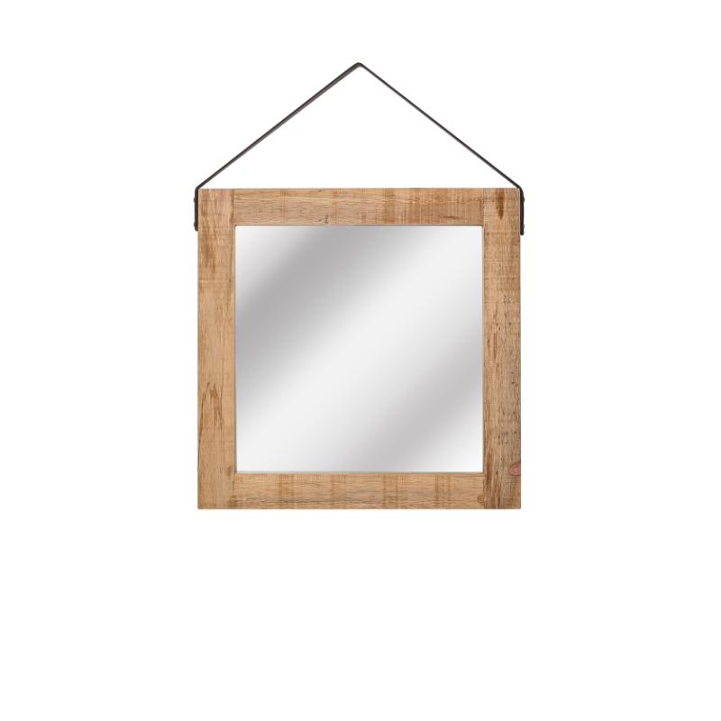 LABEL51 Spiegel - Naturel - Mangohout - 60x60 cm
