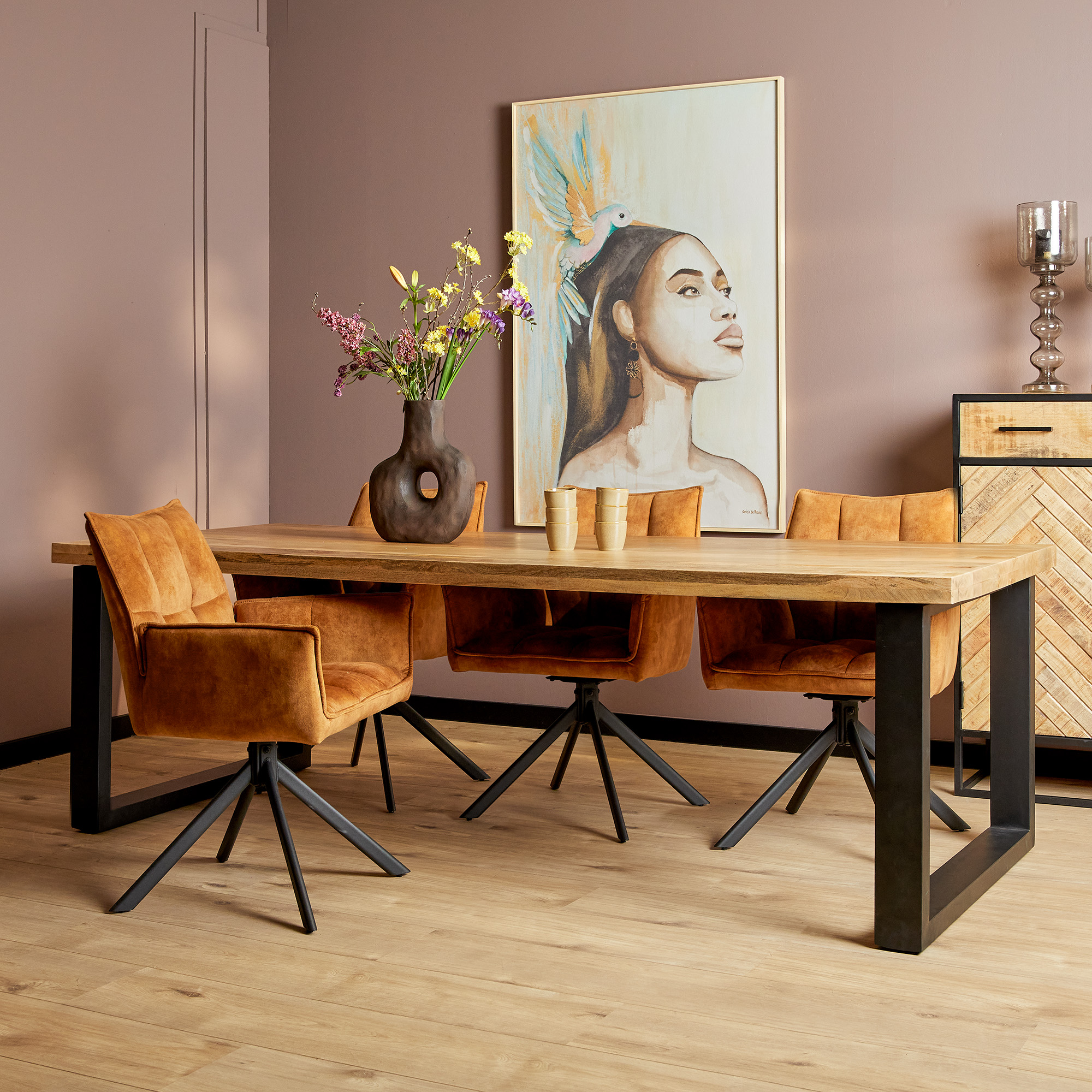 Mangohout Eettafel