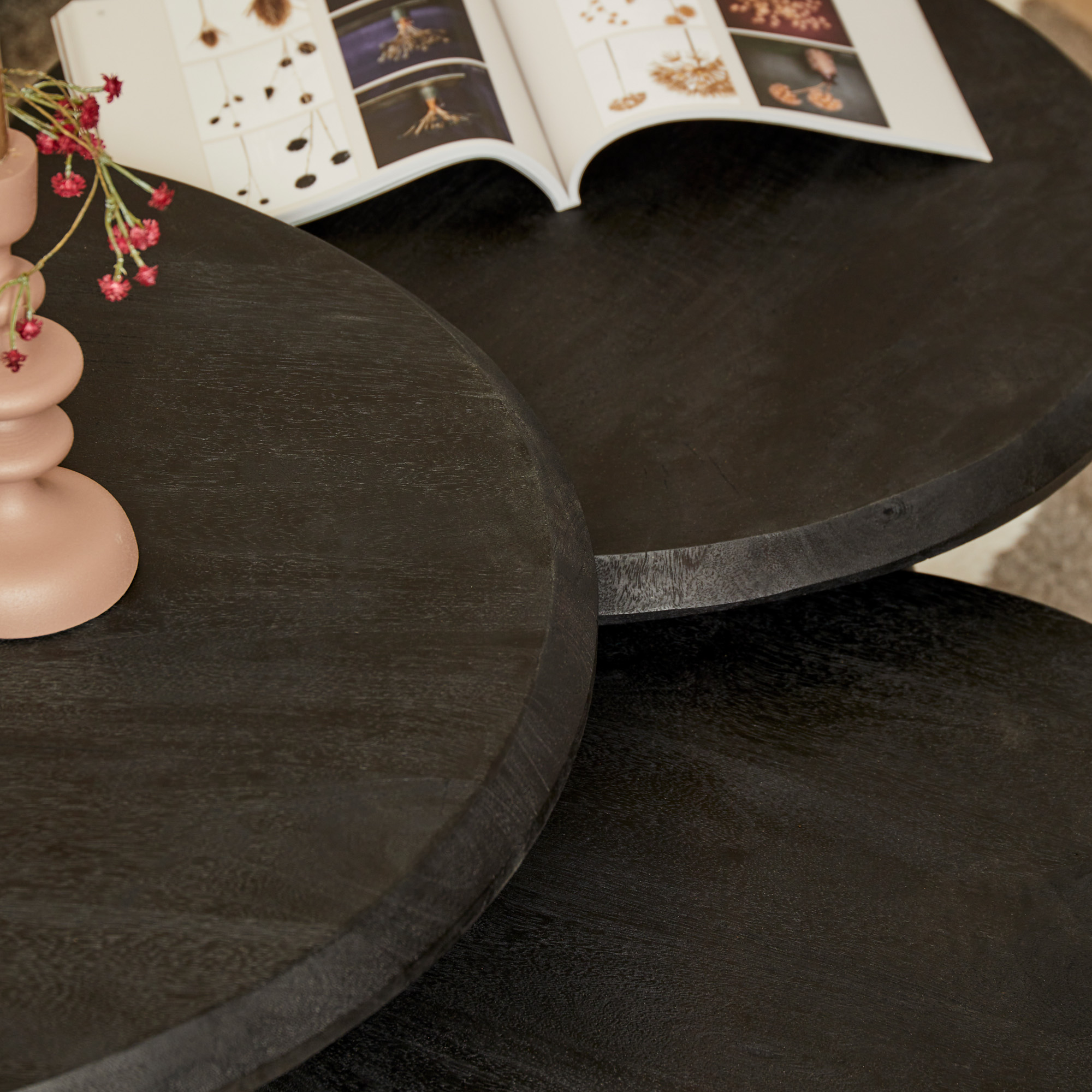 Salontafel Ohio Black | 70 cm| set van 3