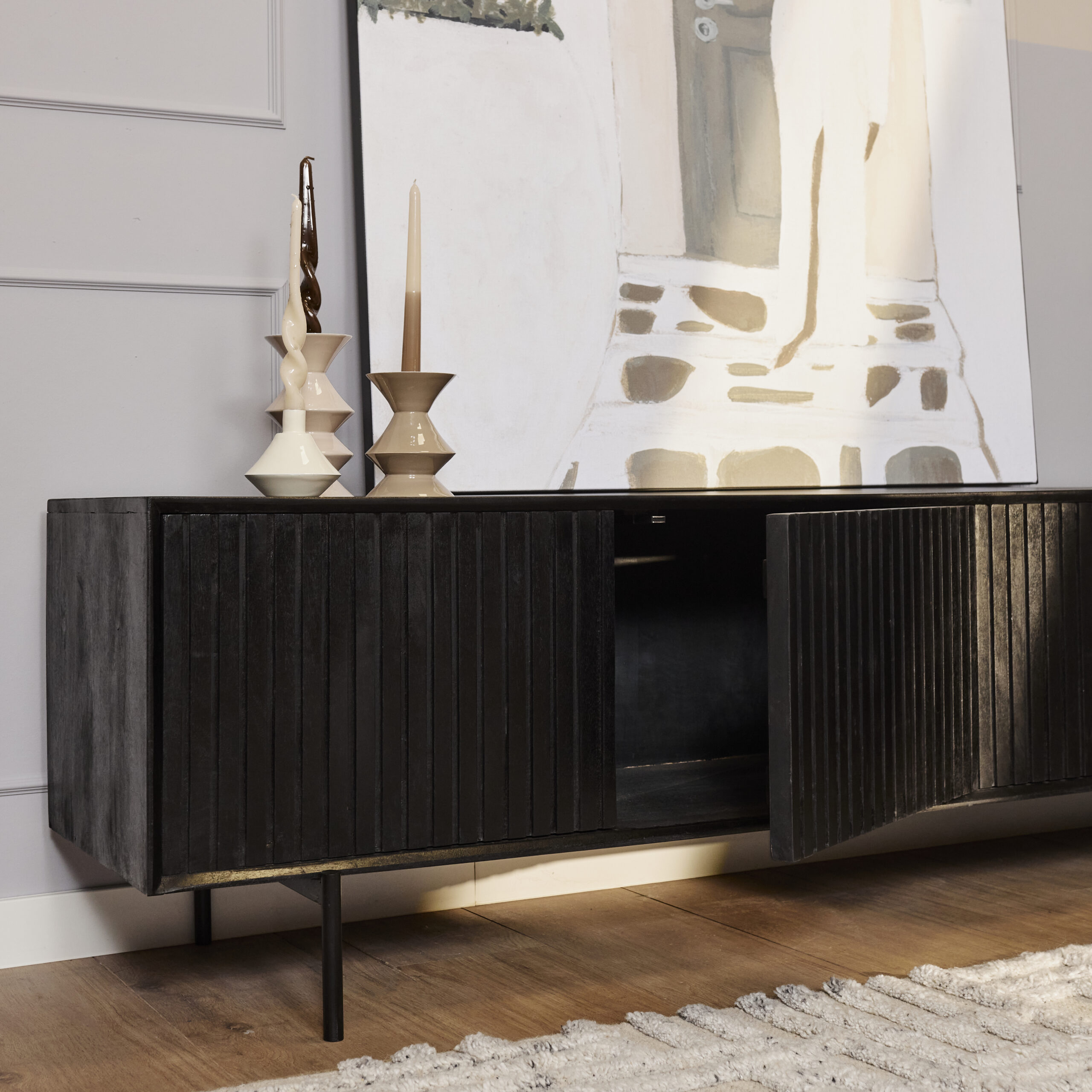 Tv meubel Madison Black | 165 cm