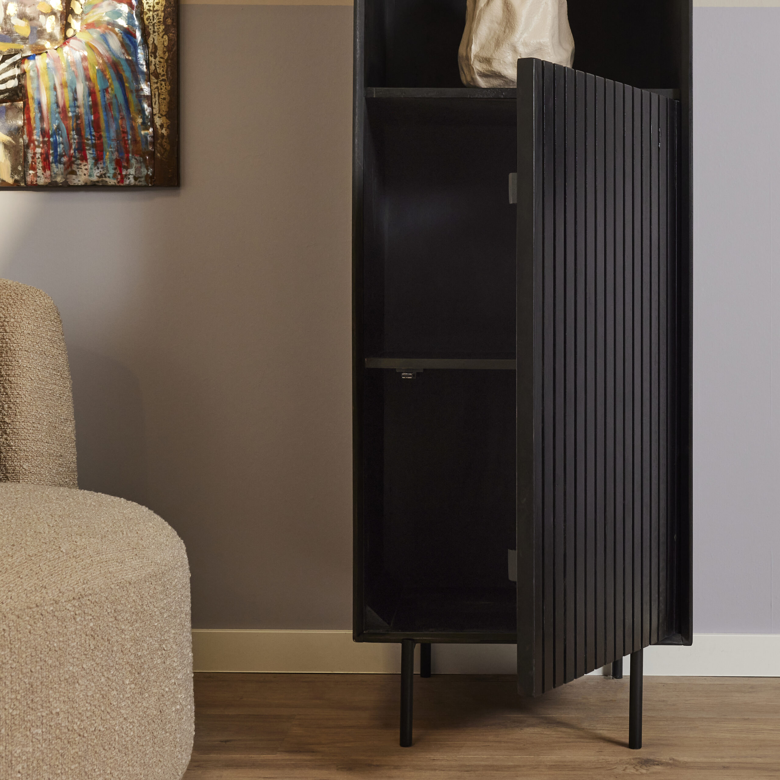 Boekenkast Madison Black | 55 cm