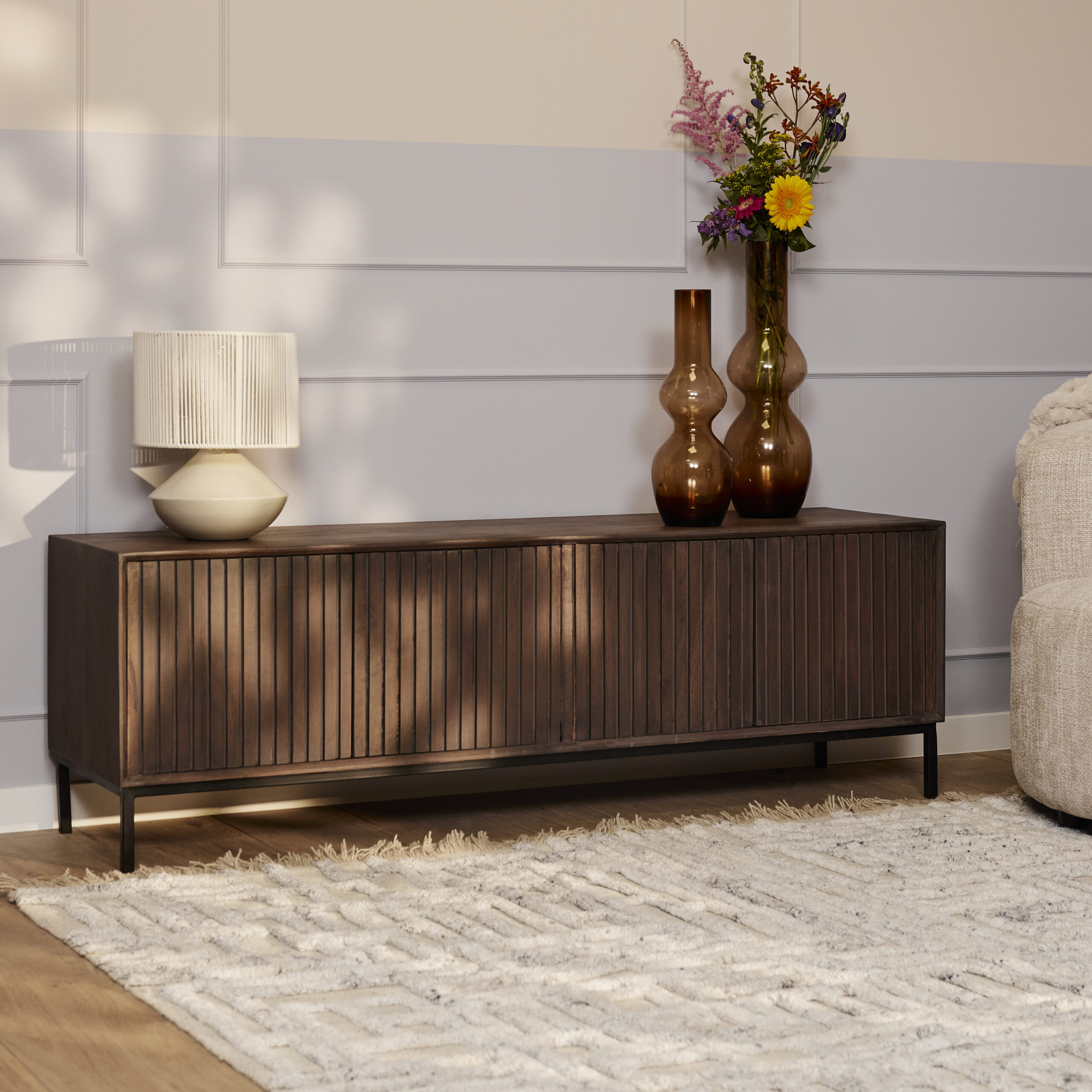 Tv meubel Madison Walnut | 165 cm