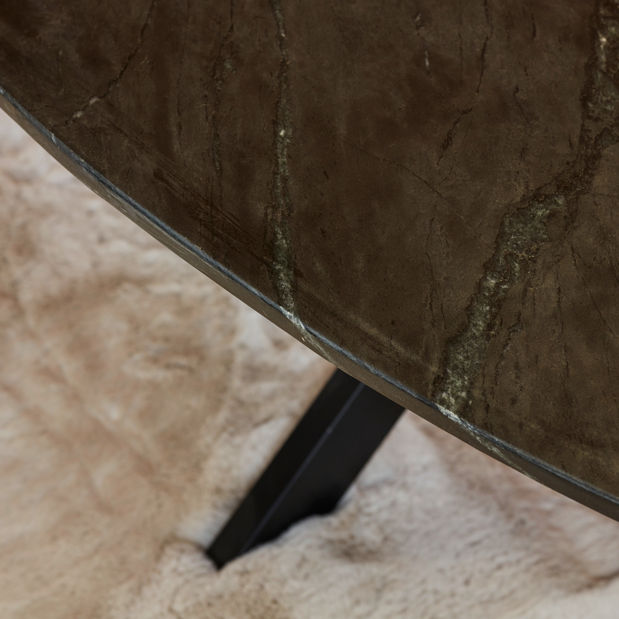 Salontafel Faye Black marble | 120 cm | Ovaal