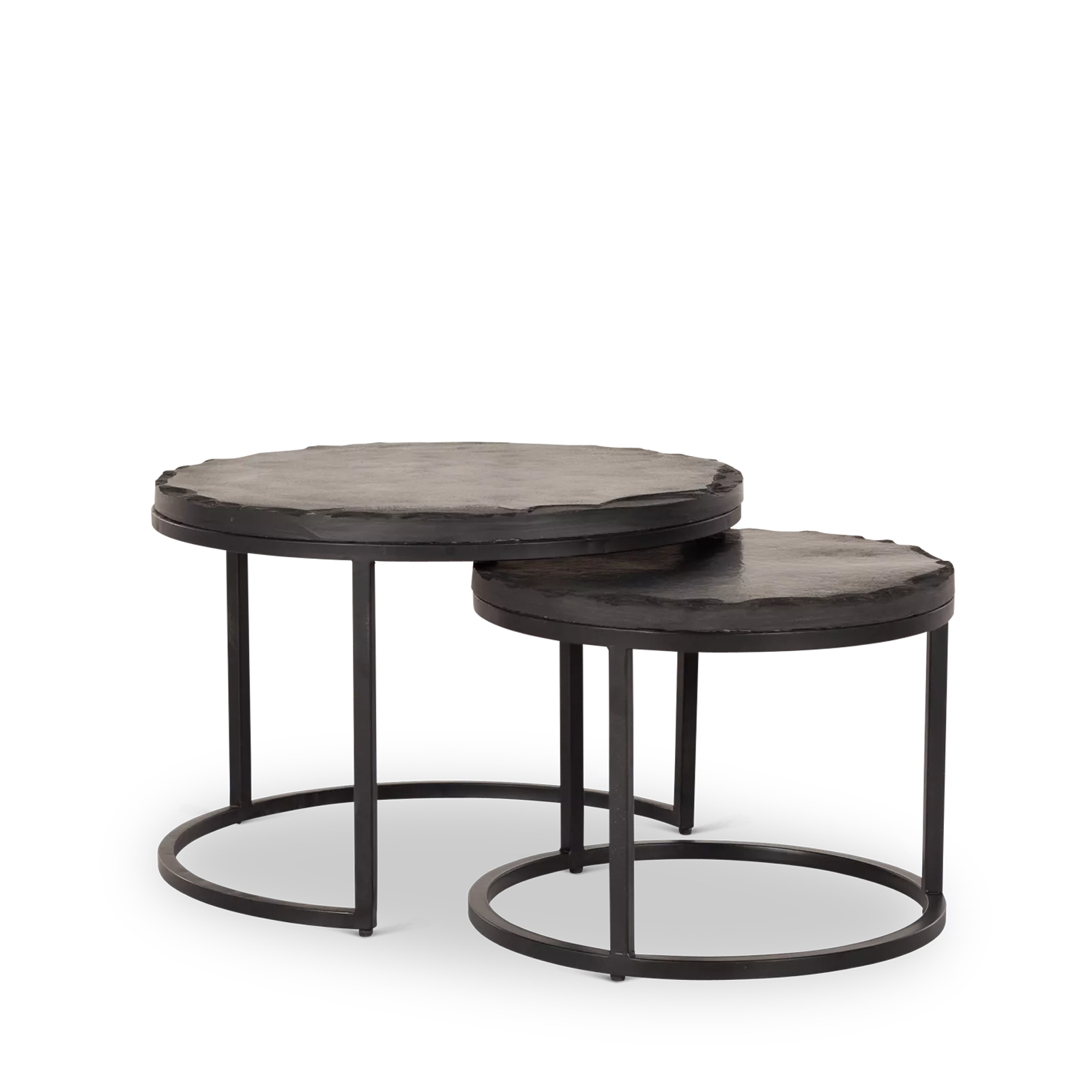 Salontafel Ora Black Kadappa Stone| 60 cm | Set van 2