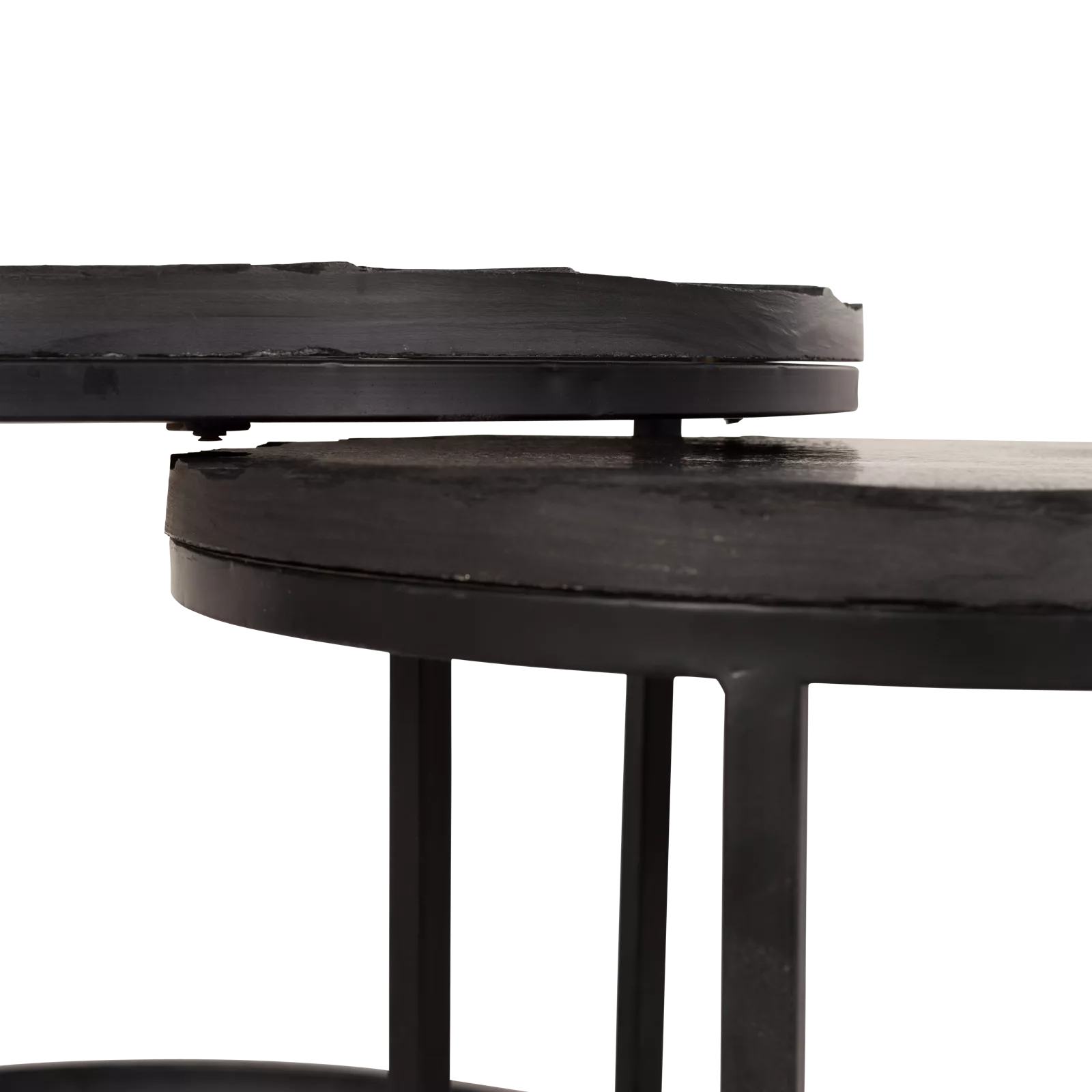 Salontafel Ora Black Kadappa Stone| 60 cm | Set van 2