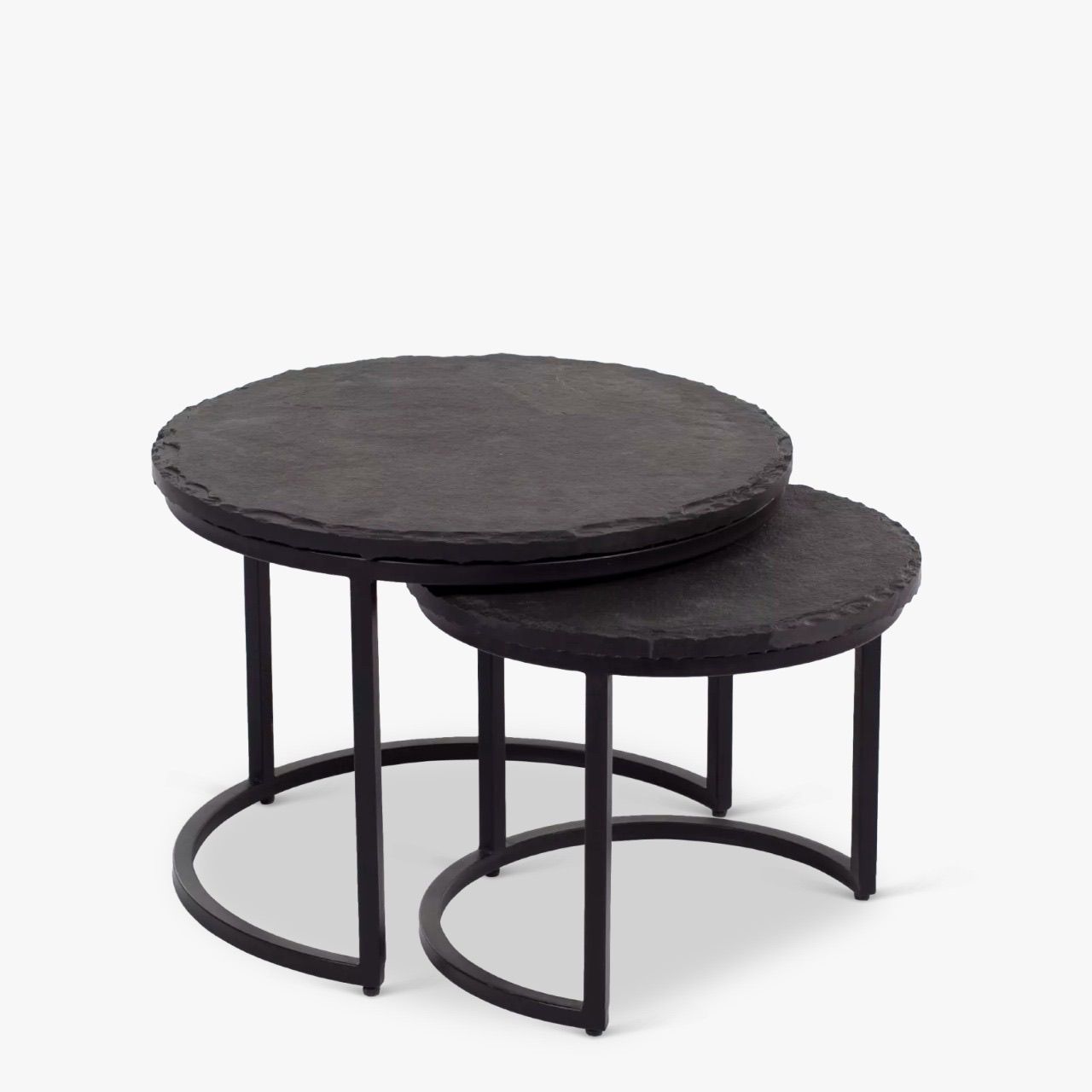 Salontafel Ora Black Kadappa Stone| 60 cm | Set van 2