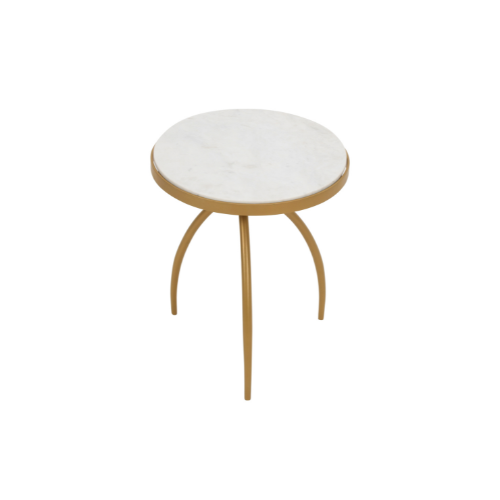 Bijzettafel Kay White marble | 40 cm