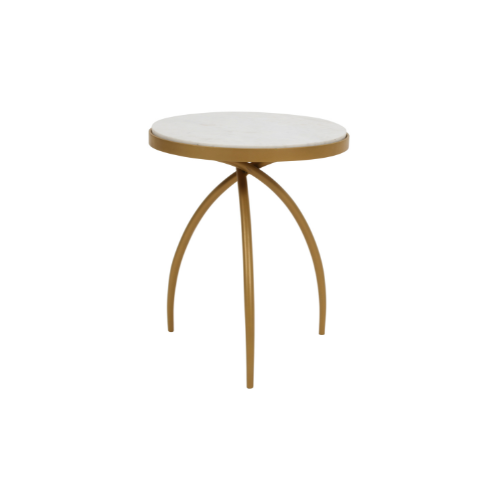 Bijzettafel Kay White marble | 40 cm