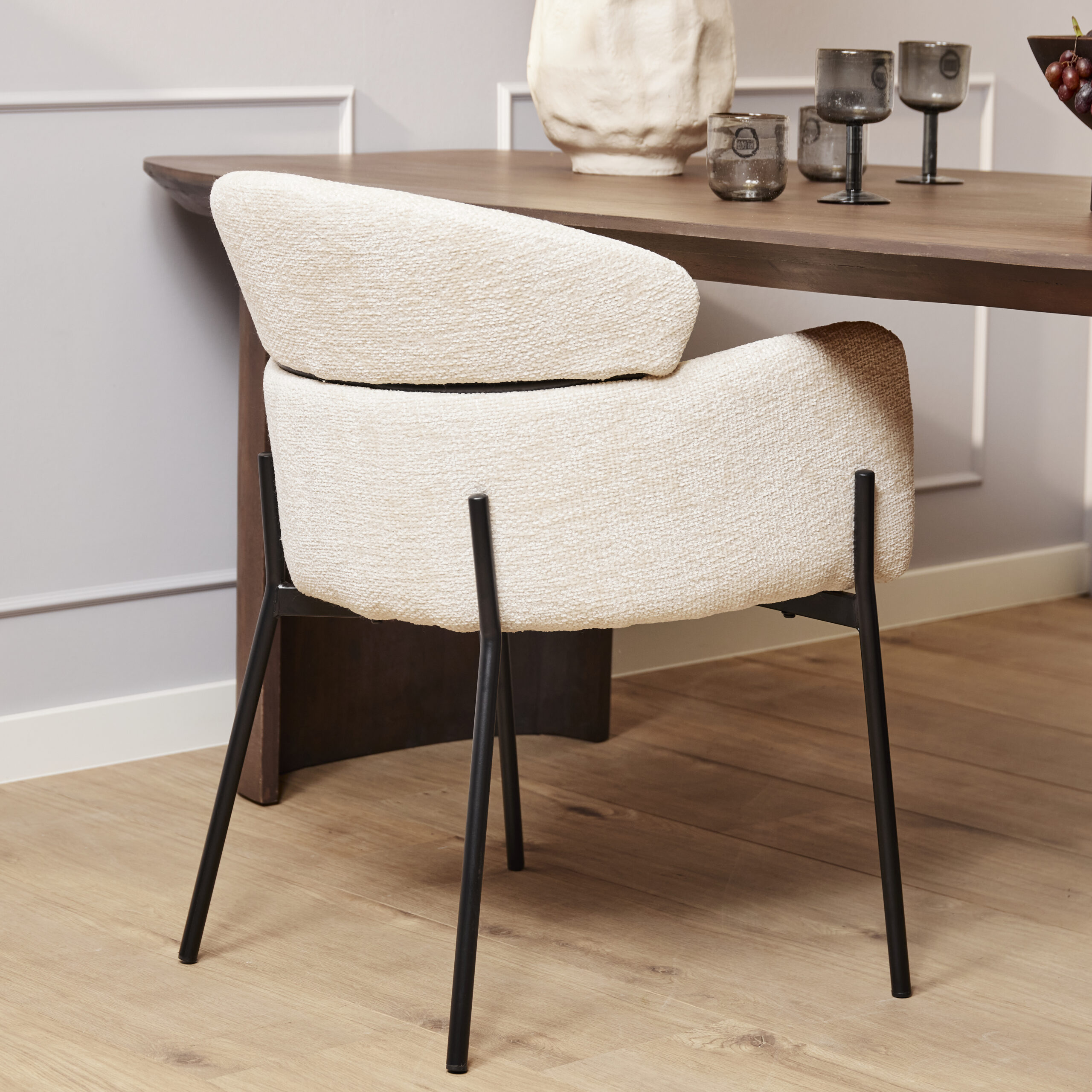 Eetkamerstoel Otis | White | Met armleuning