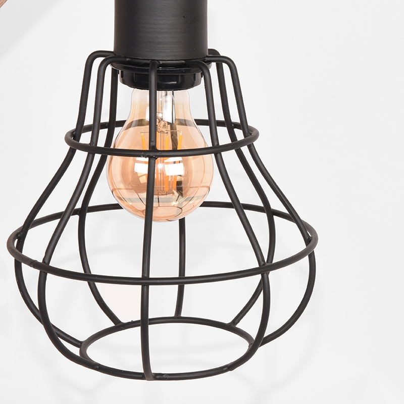 LABEL51 Tafellamp Drop - Zwart - Mangohout - Tafellamp