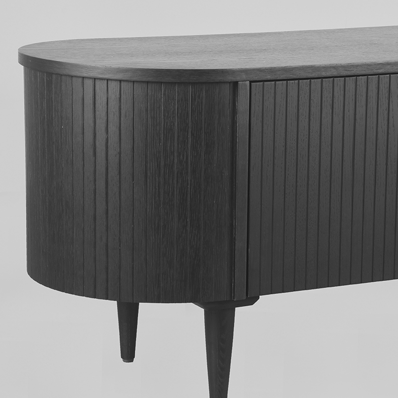 LABEL51 Tv-meubel Oliva - Zwart - Eiken - Tv-Meubel 180 cm