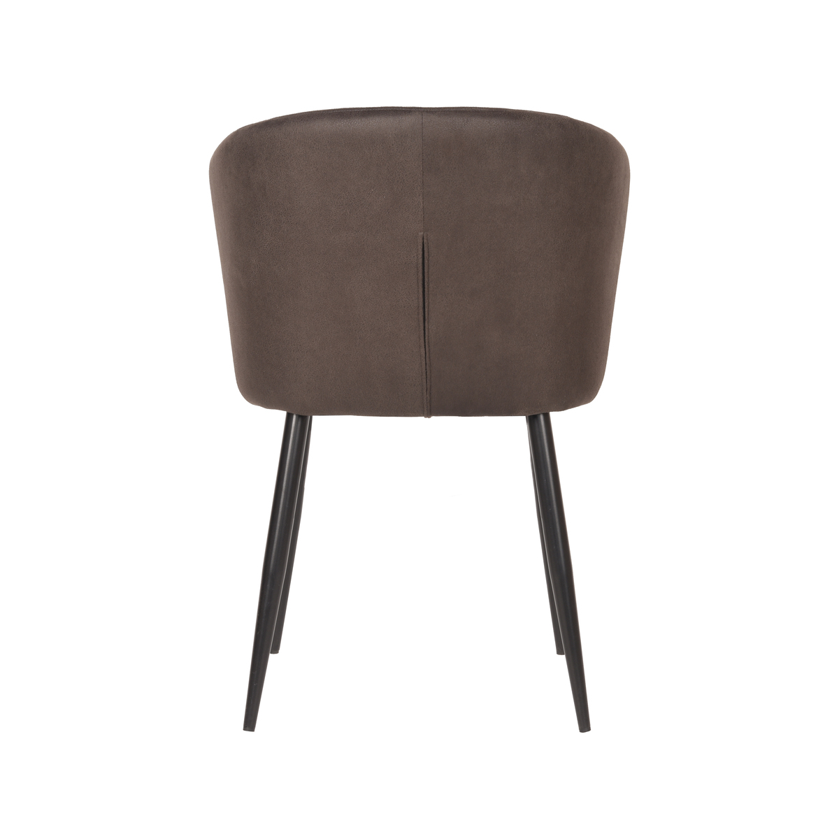 LABEL51 Eetkamerstoel Wave - Antraciet - Microfiber - Black Frame