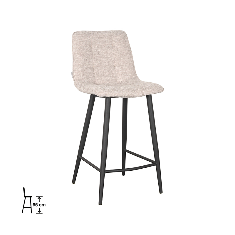 LABEL51 Barkruk Jelt - Naturel - Boucle - Zithoogte 66