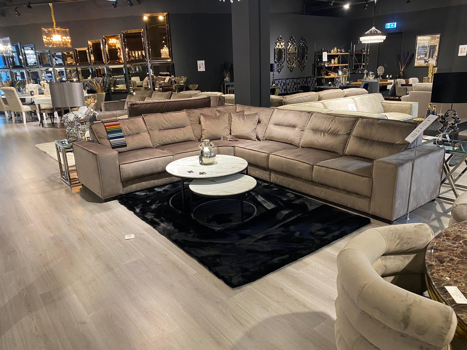 Hoekbank Verona - Velvet Taupe 270 x 345 cm
