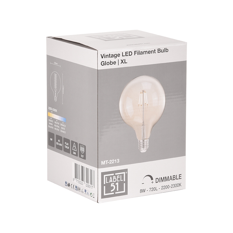 LABEL51 Lichtbron Kooldraadlamp - Glas - Bol XL