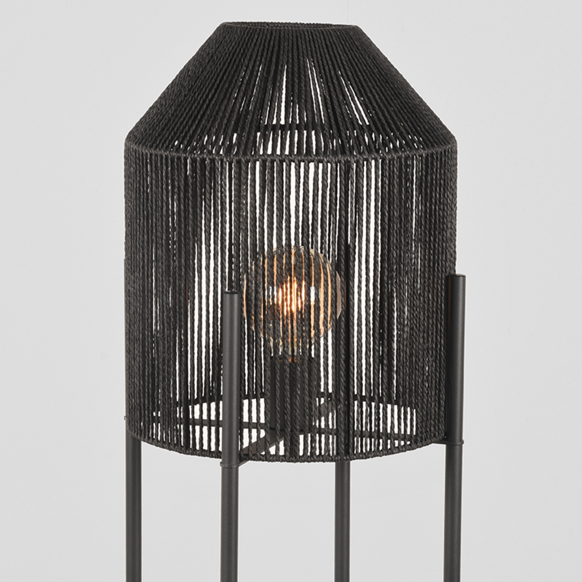 LABEL51 Vloerlamp Ibiza - Zwart - Jute - Vloerlamp