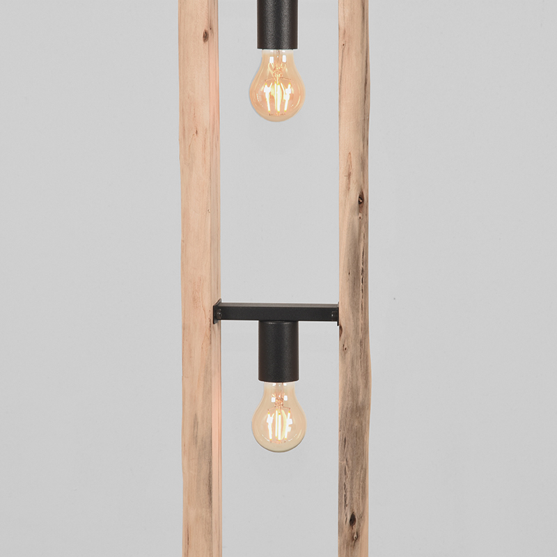 LABEL51 Vloerlamp Woody - Naturel - Hout - Vloerlamp