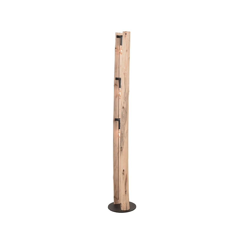 LABEL51 Vloerlamp Woody - Naturel - Hout - Vloerlamp