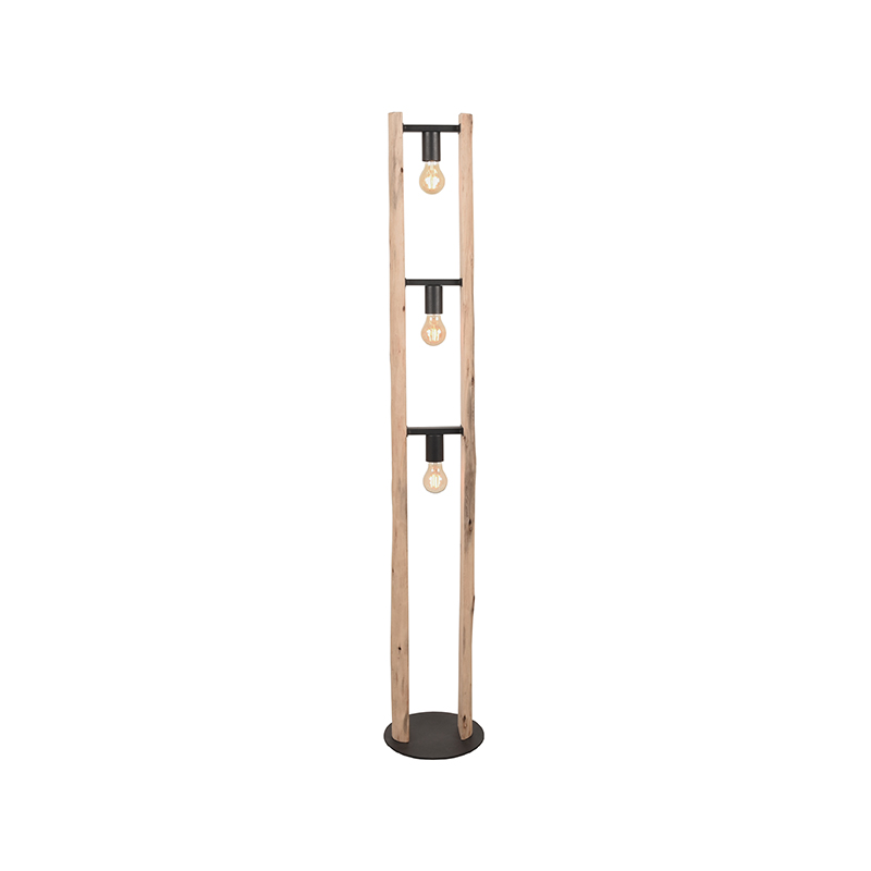 LABEL51 Vloerlamp Woody - Naturel - Hout - Vloerlamp