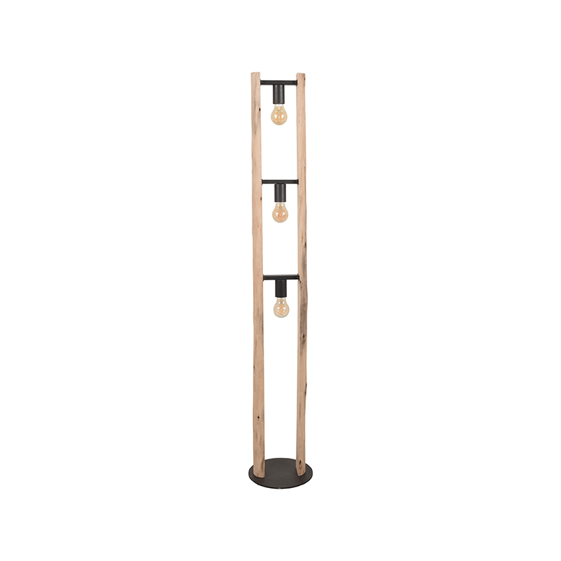 LABEL51 Vloerlamp Woody - Naturel - Hout - Vloerlamp