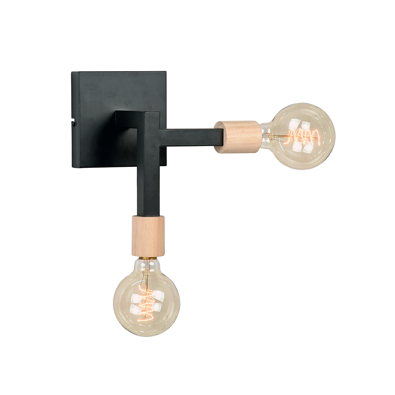 LABEL51 Wandlamp Loco - Zwart - Metaal