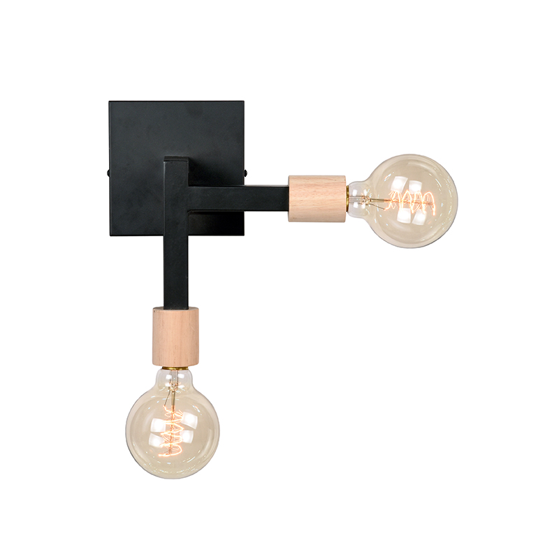 LABEL51 Wandlamp Loco - Zwart - Metaal