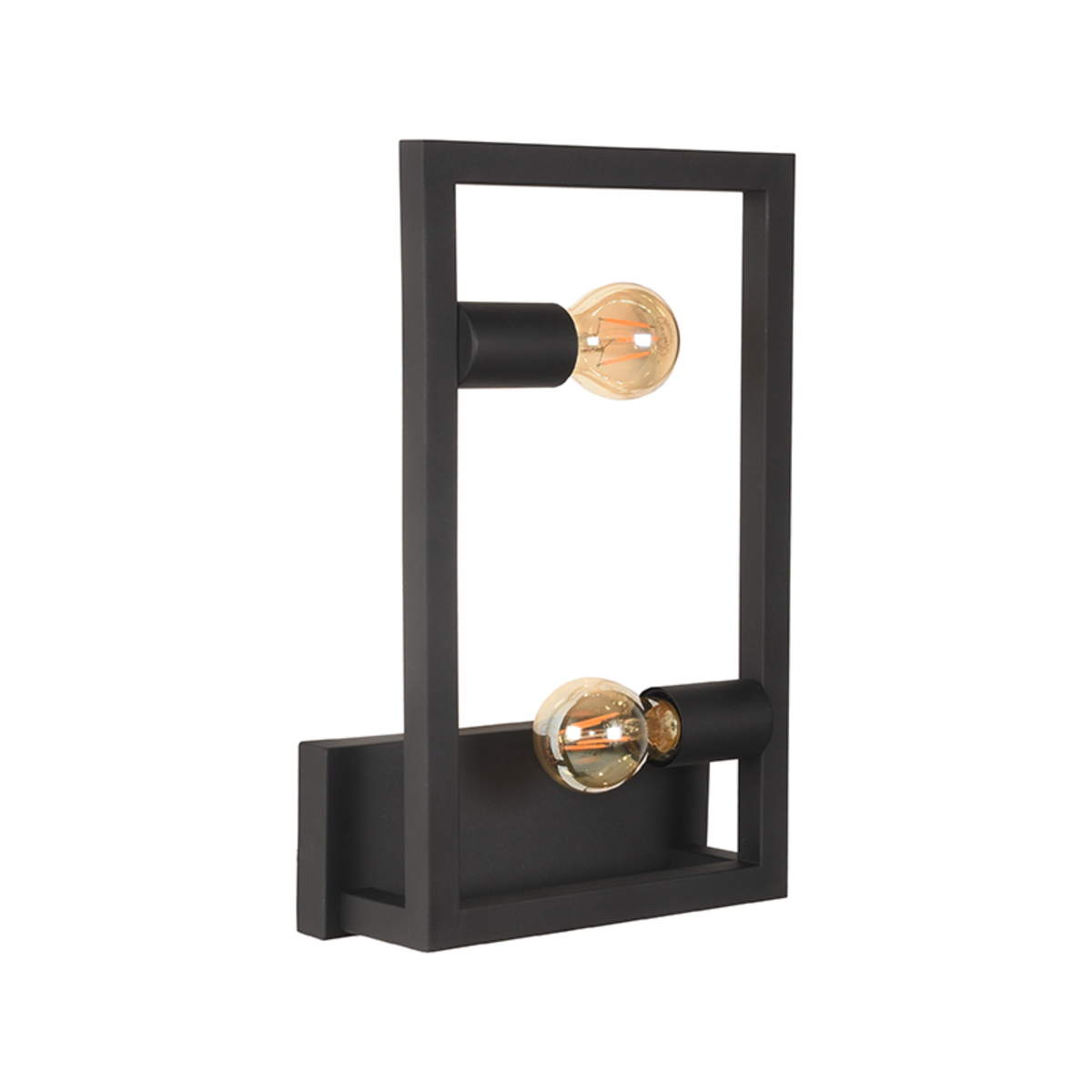 LABEL51 Wandlamp Quadrato - Zwart - Metaal - Wandlamp