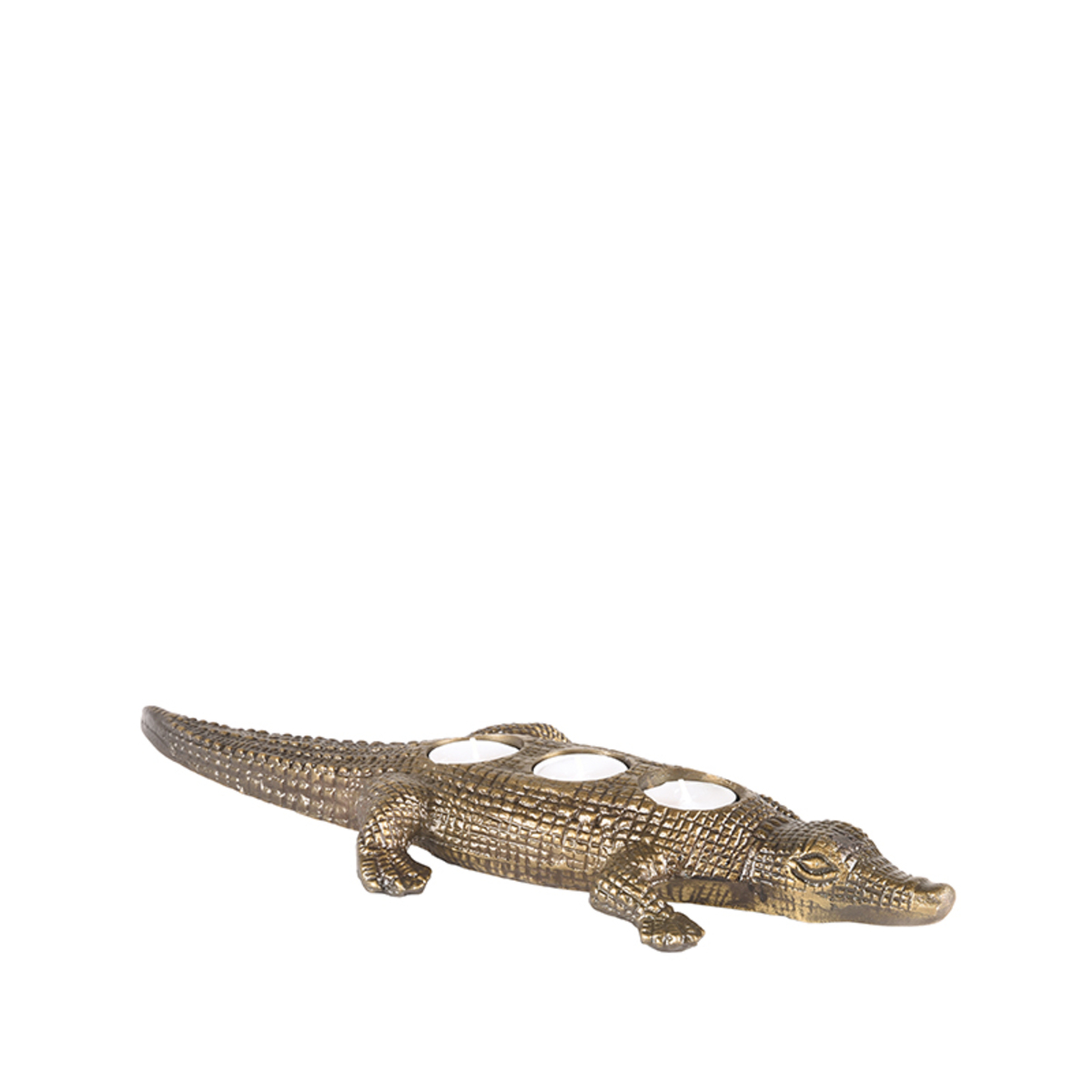 LABEL51 Krokodil - Antiek goud - Metaal - One Size