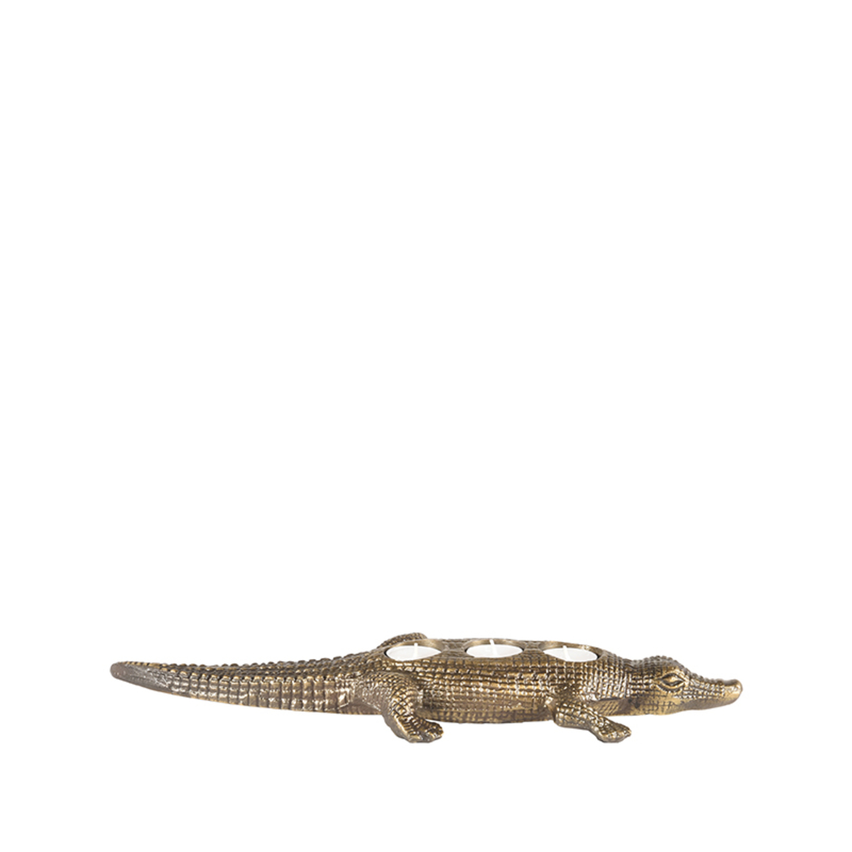 LABEL51 Krokodil - Antiek goud - Metaal - One Size
